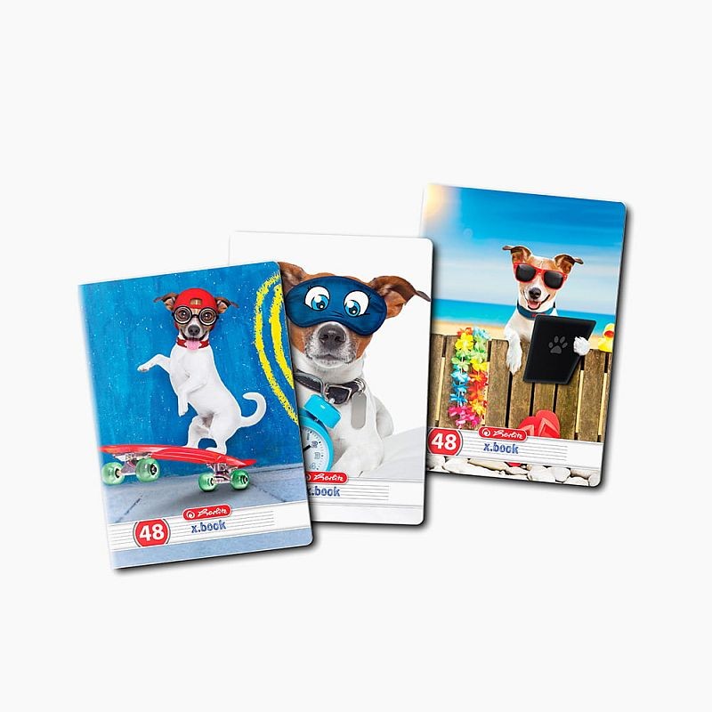 Caiet dictando format A5, 48 file hartie 70g/mp, coperti carton dublu cretat, Cool Dog - imagine 5